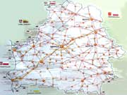  Схема дорог Белоруссии. Карта автомобильных дорог Беларуси