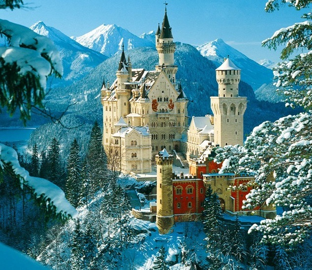 Замок Нойшванштайн. Фотография Замков Германии. Средневековые замки Германии