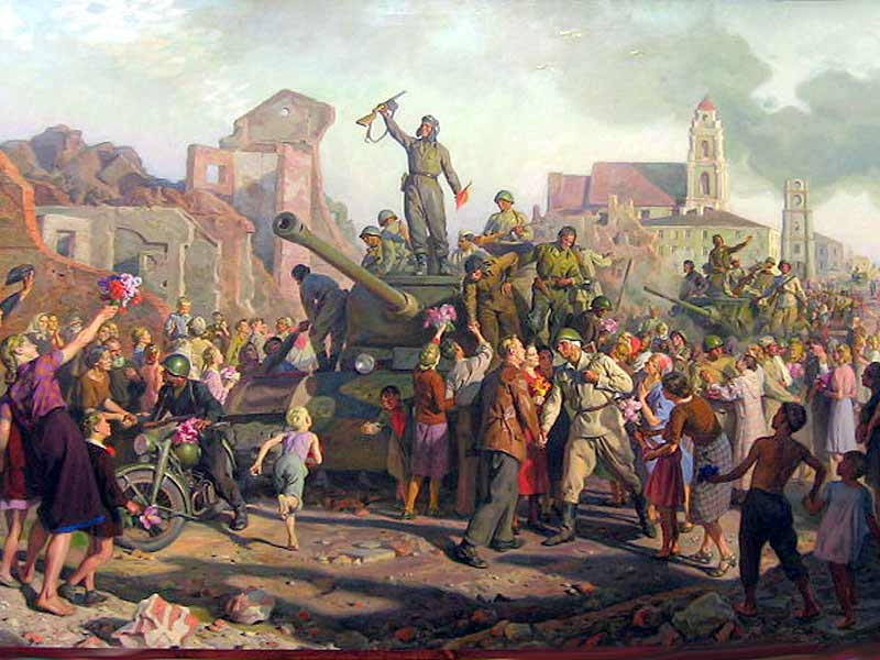 Фотография. Минск. 3 июля 1944 года - день освобождения Минска. Фото.  