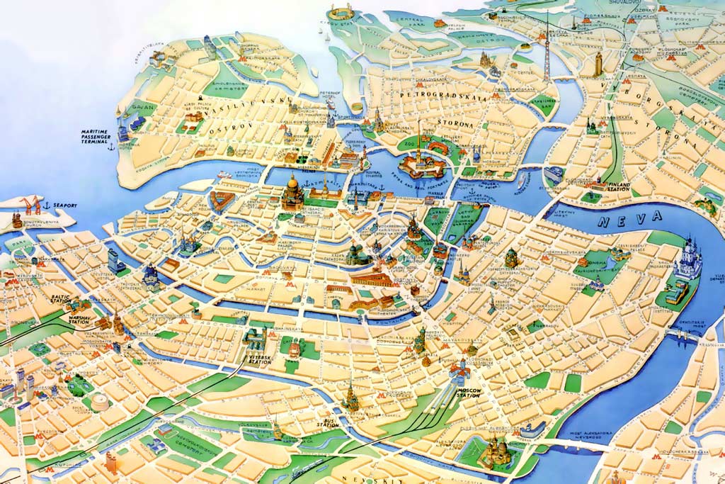 Зимний дворец на карте Петербурга. Фото. Картинка