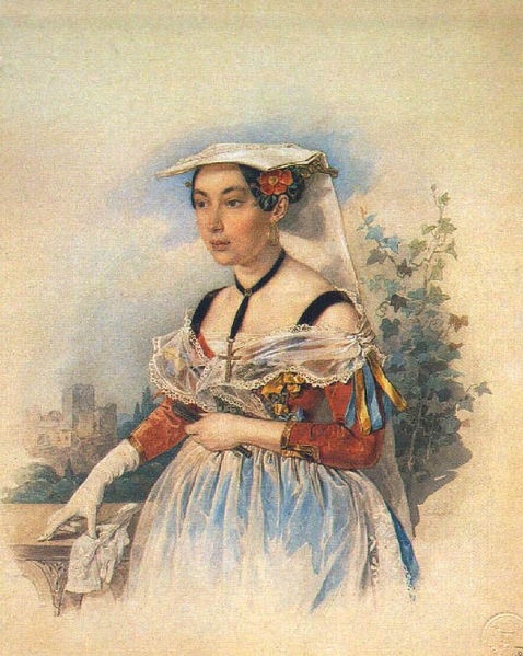Александра Александровна Брюллова (1810-1885), жена А.П.Брюллова. Фотография