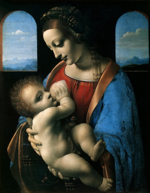 Эрмитаж. «Мадонна Литта» кисти Леонардо да Винчи. Самая ценная картина в Эрмитаже. Картинка