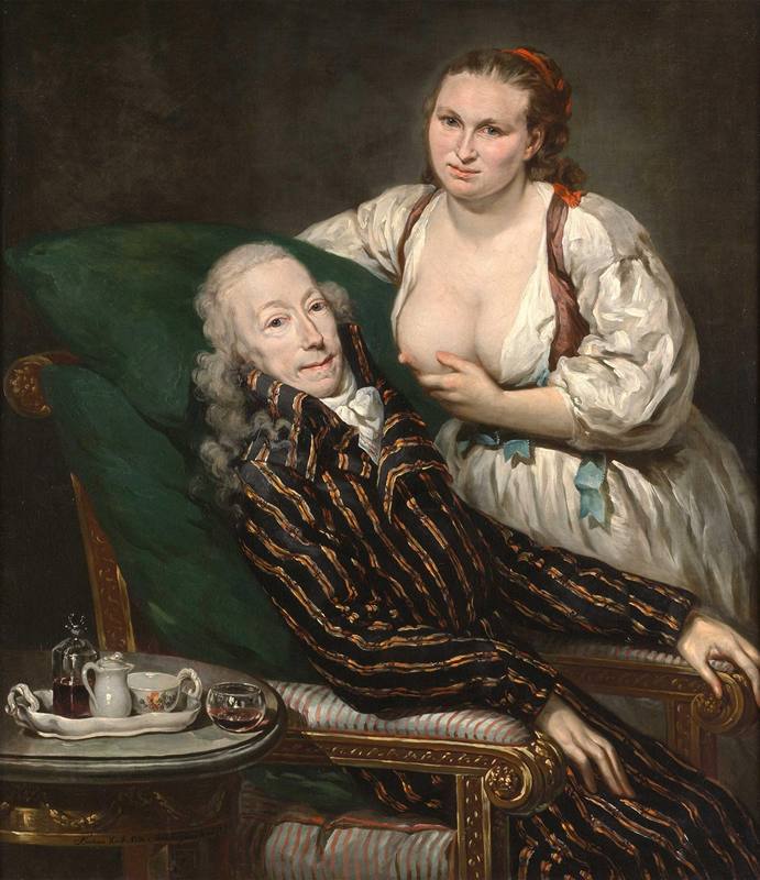 Барбара Крафт. Портрет графа фон Хартига с супругой в образе Кимона и Перо. 1797