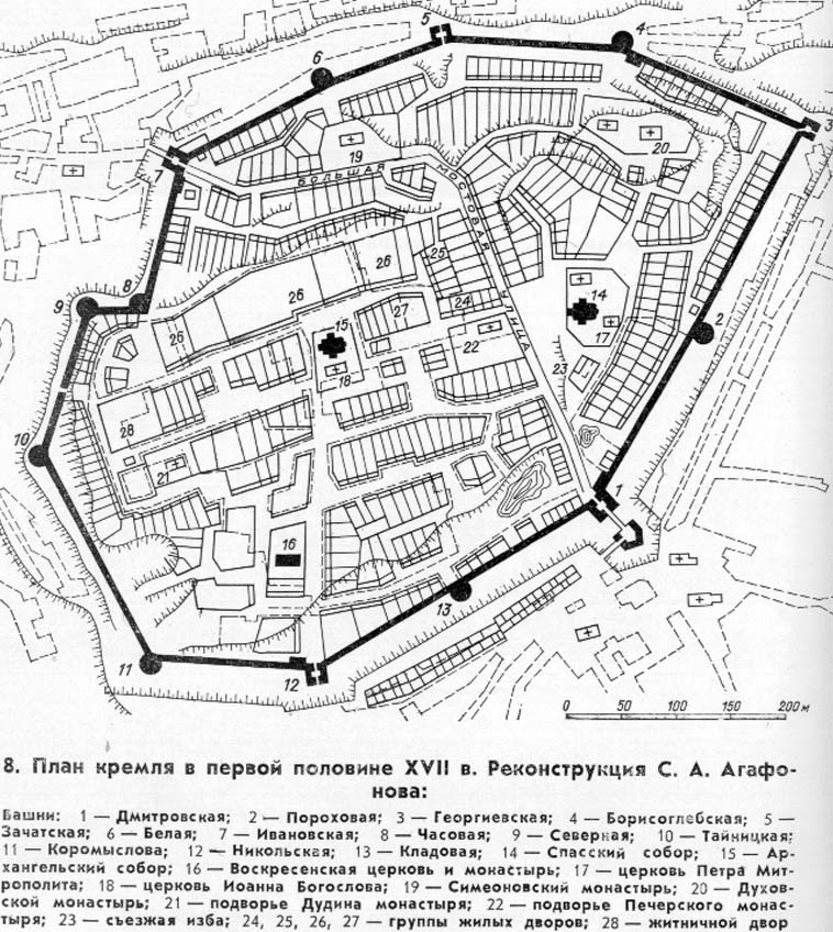 Нижегородский кремль  фото. План нижегородского кремля 17 века