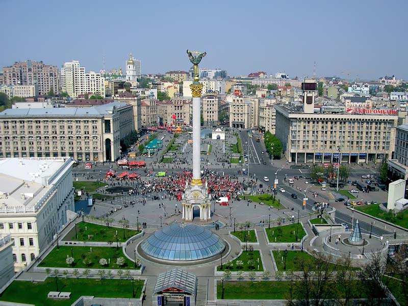 Площадь Независимости в Киеве. Фотография